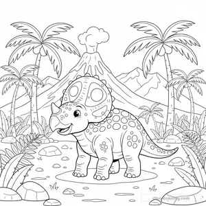 Coloriage Torosaurus #4