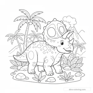 Coloriage Torosaurus #2