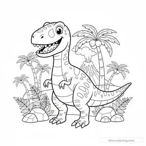 Sharp Teeth Allosaurus Ausmalbild #9