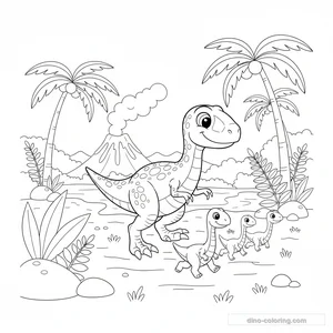 Hunting Allosaurus Ausmalbild #39