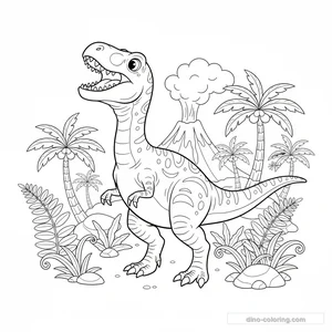 Dibujo Roaring Allosaurus para Colorear #11