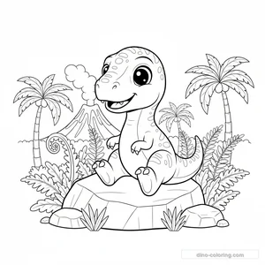 Desenho Baby Allosaurus para Colorir #14