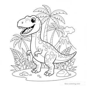 Sharp Teeth Allosaurus Ausmalbild #27