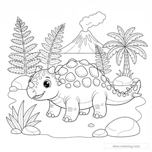 Desenho Detailed Ankylosaurus para Colorir #10