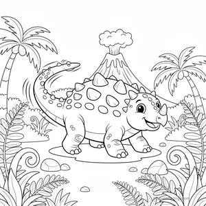 Club Tail Ankylosaurus Ausmalbild #12