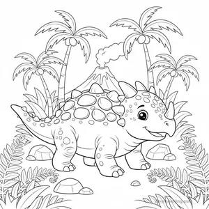 Disegno Detailed Ankylosaurus da Colorare #7