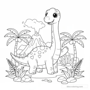 Cute Diplodocus Ausmalbild #16