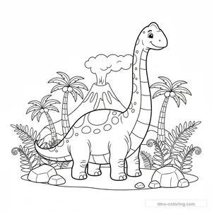 Long Neck Diplodocus Ausmalbild #29