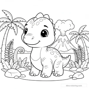 Baby Iguanodon Ausmalbild #8