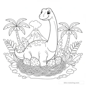 Dinosaure Protégeant le Nid #2