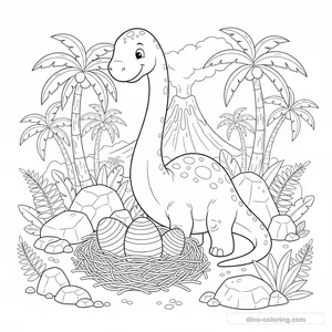 Dinosaure Protégeant le Nid #9