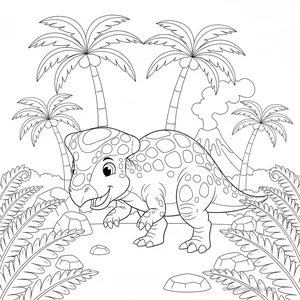 Dibujo Fighting Pachycephalosaurus para Colorear #12