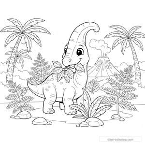 Eating Parasaurolophus Ausmalbild #6