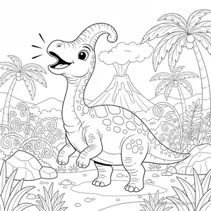 Desenho Calling Parasaurolophus para Colorir #8