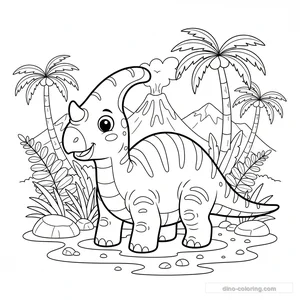 Parasaurolophus Herd Ausmalbild #16