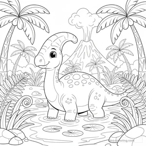 Parasaurolophus au Marais #4