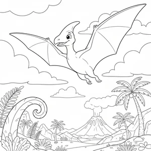 Desenho Cloud Pteranodon para Colorir #6