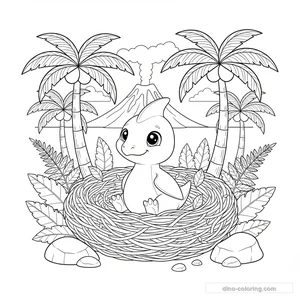 Bébé Ptéranodon au Nid #24