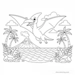 Ptérodactyle sur l'Océan #9