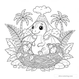 Bébé Ptérodactyle au Nid #8