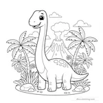 Paysage Préhistorique Volcan #8