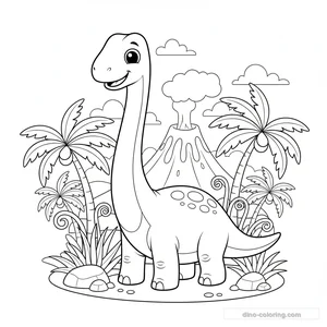 Paysage Préhistorique Volcan #8