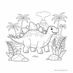 Detailed Stegosaurus Ausmalbild #10