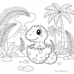 Bébé T-Rex Sortant de l'Oeuf #39
