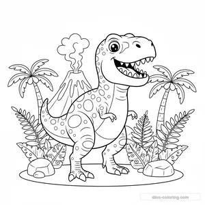 Roaring T-Rex Ausmalbild #11