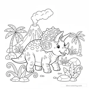 Desenho Detailed Triceratops para Colorir #29