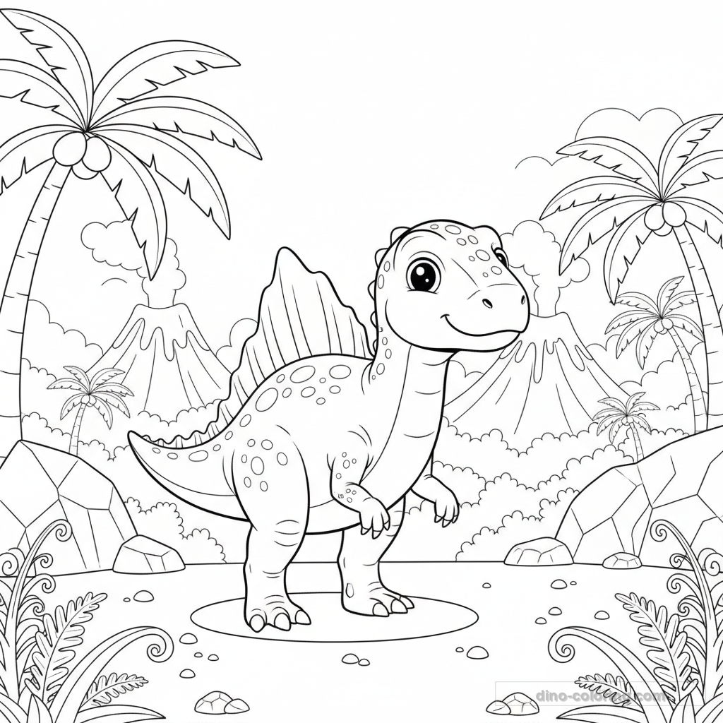 Acrocanthosaurus Coloring Page #3