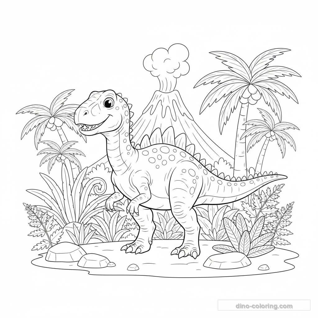 Coloriage Acrocanthosaurus #4