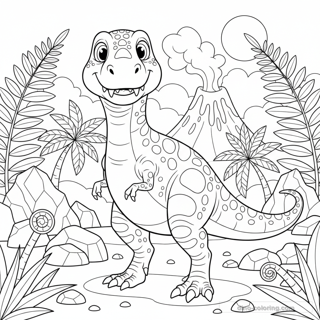Coloriage Albertosaurus #3