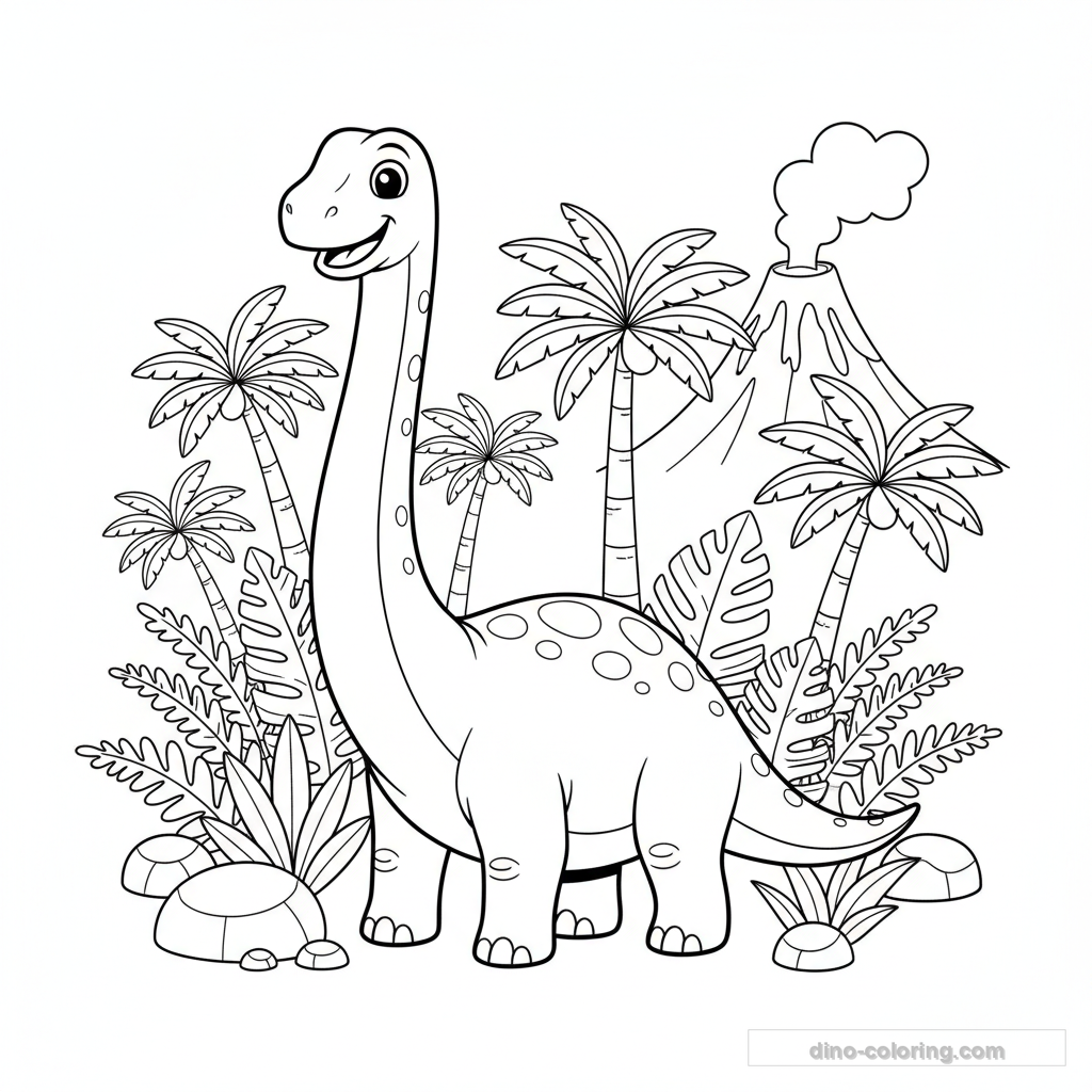Coloriage Apatosaurus #4