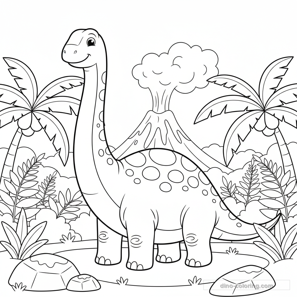 Coloriage Apatosaurus #2