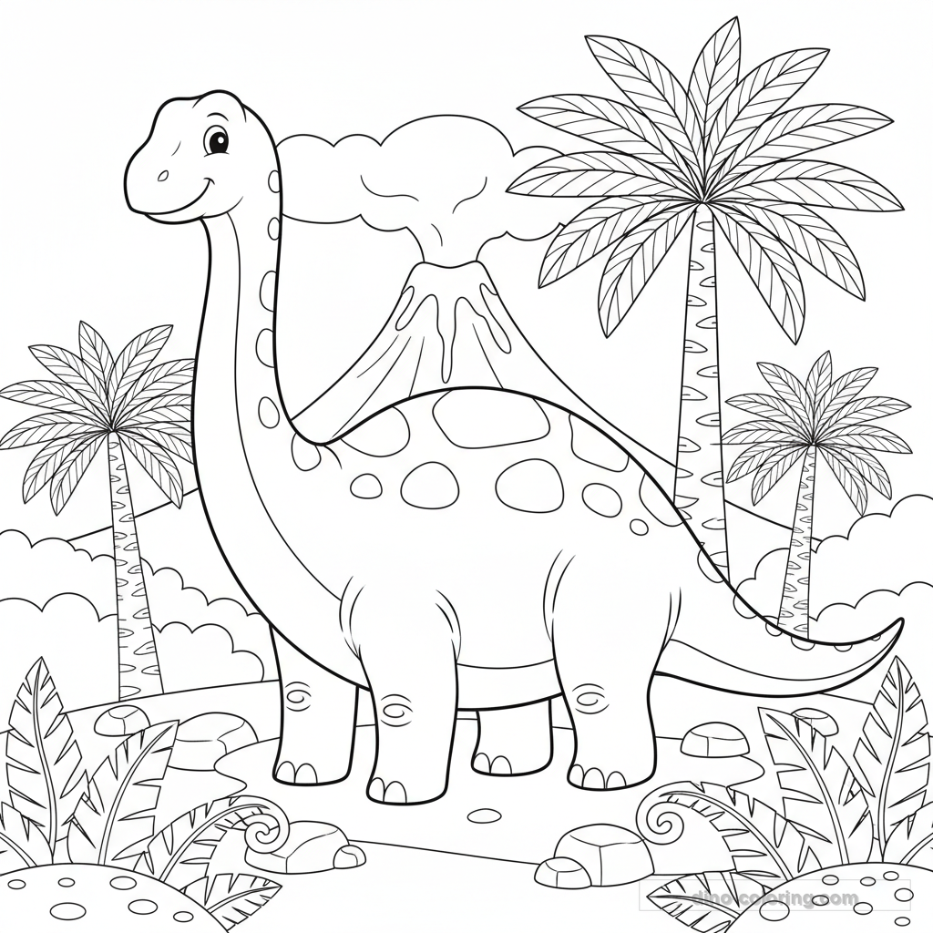 Coloriage Apatosaurus #5