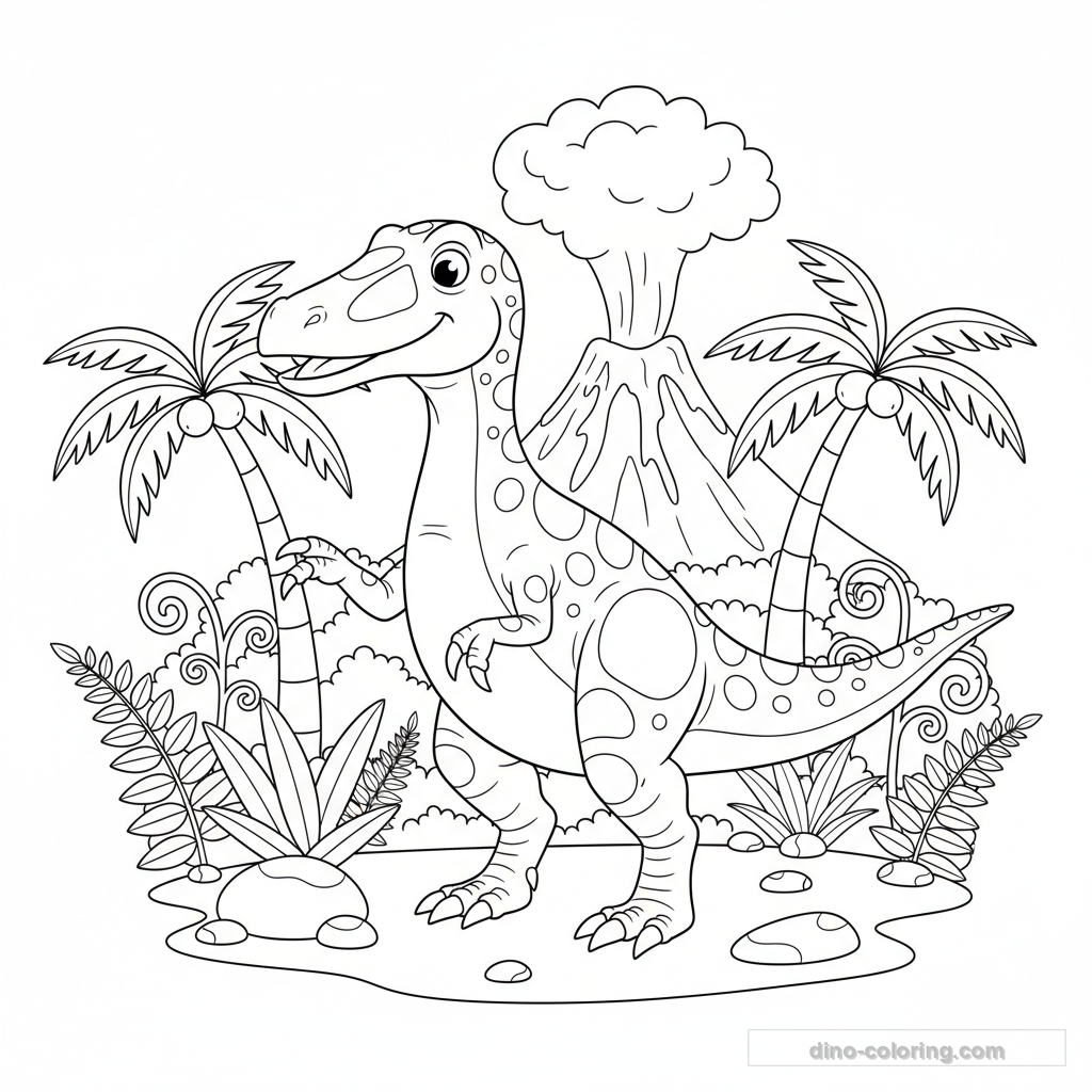 Coloriage Baryonyx #5