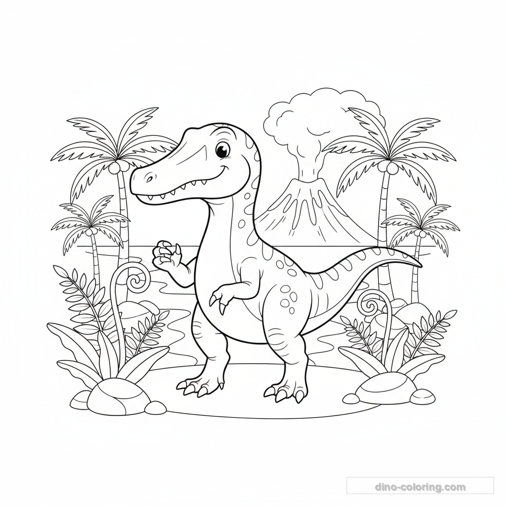 Coloriage Baryonyx #3