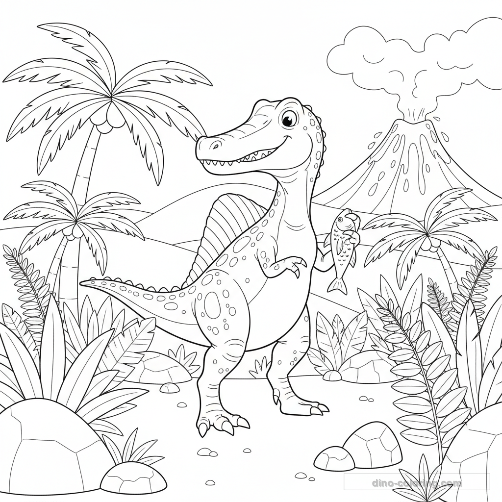 Coloriage Baryonyx #4