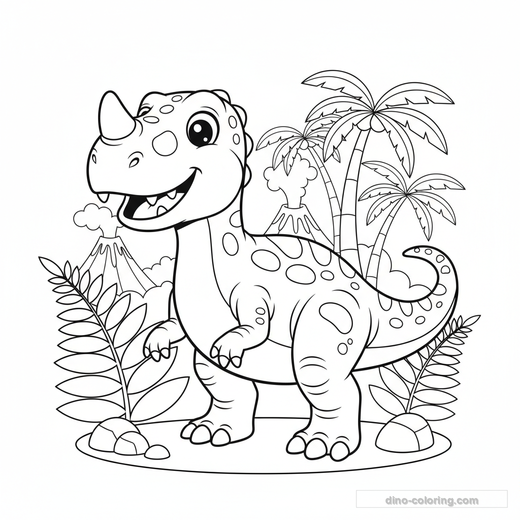 Coloriage Ceratosaurus #5