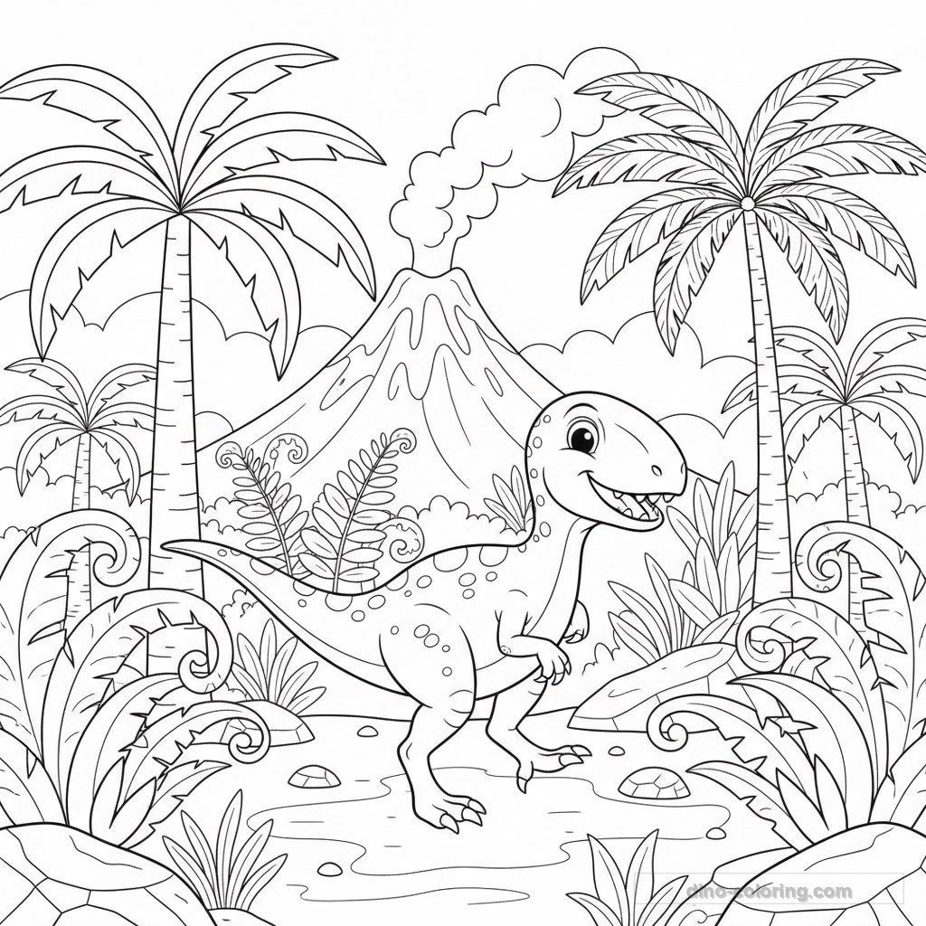 Coloriage Compsognathus #4
