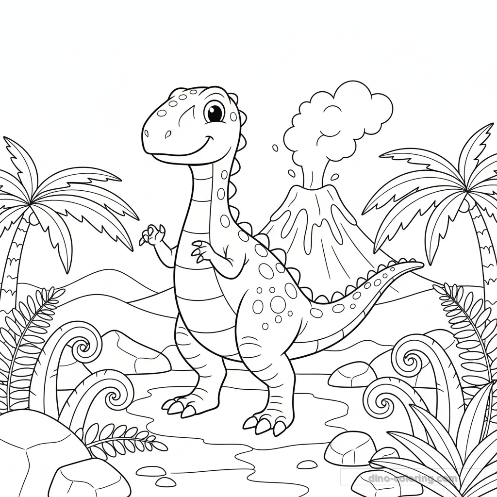 Coloriage Compsognathus #5