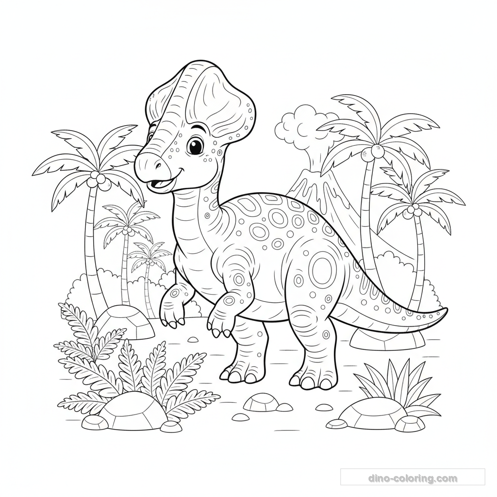 Coloriage Corythosaurus #3