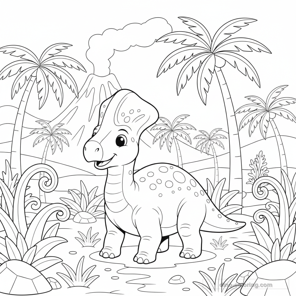 Coloriage Corythosaurus #2