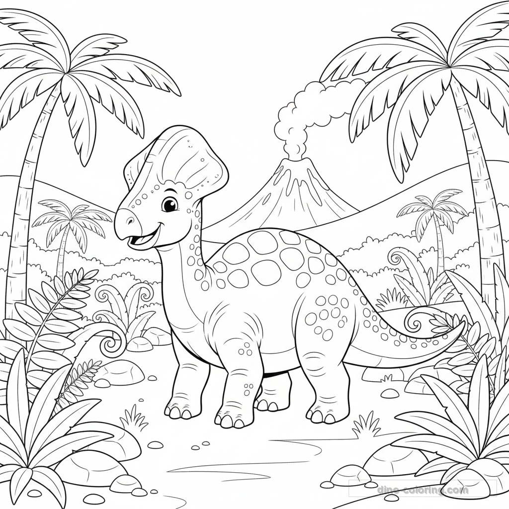 Coloriage Corythosaurus #4