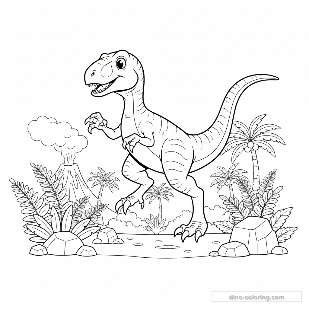 Coloriage Deinonychus