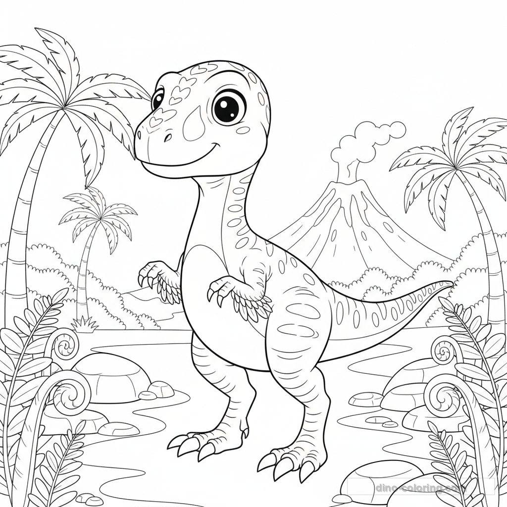 Coloriage Deinonychus #5