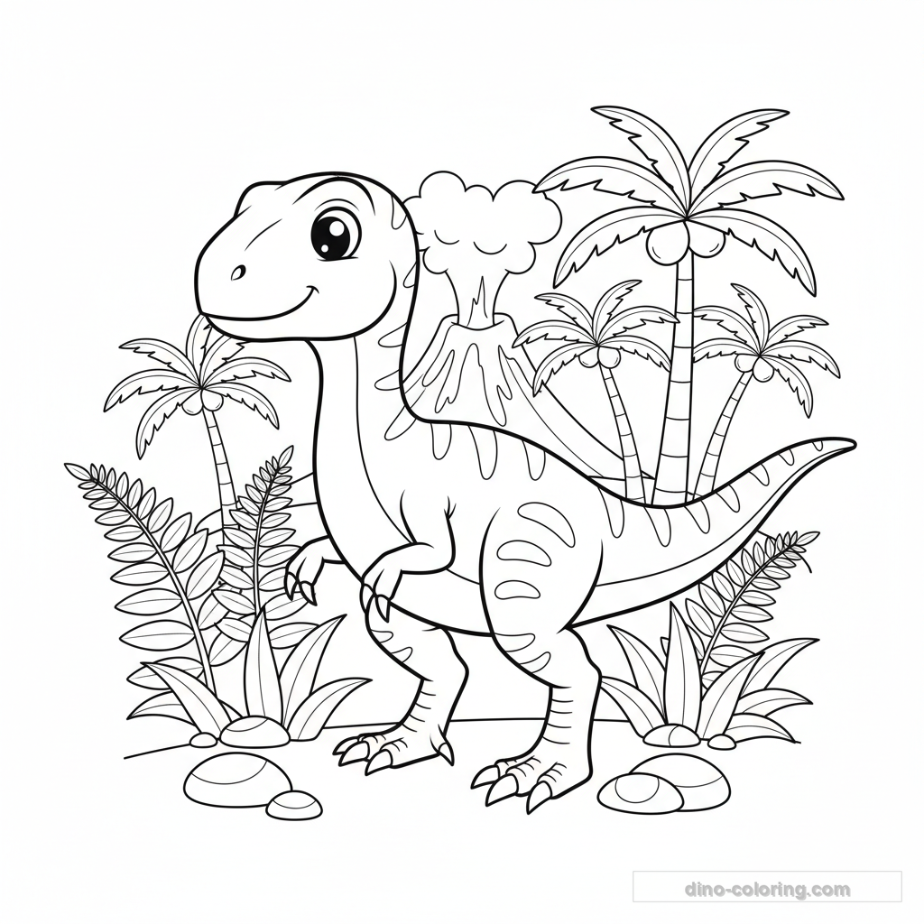 Deinonychus Coloring Page #2