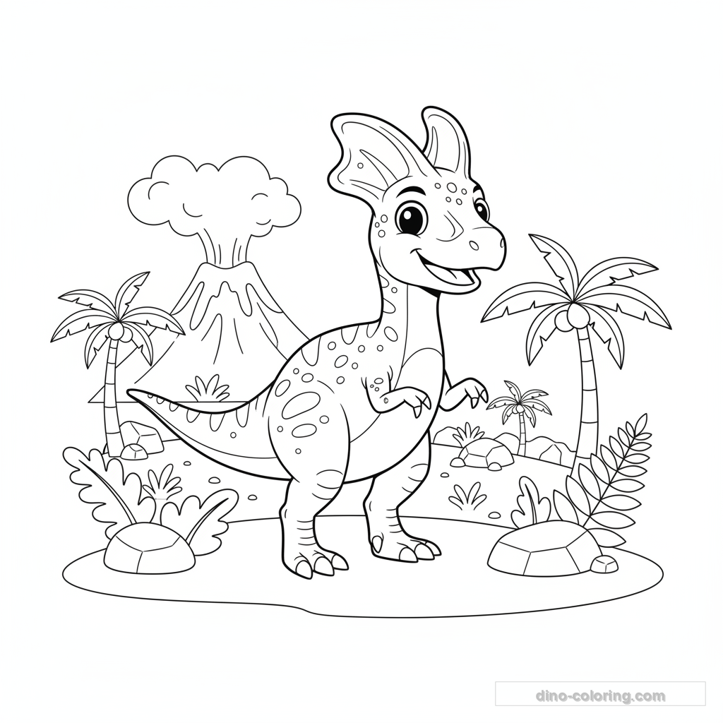 Coloriage Dilophosaurus #5