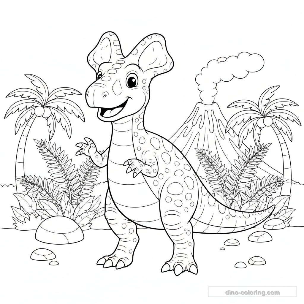 Coloriage Dilophosaurus #2